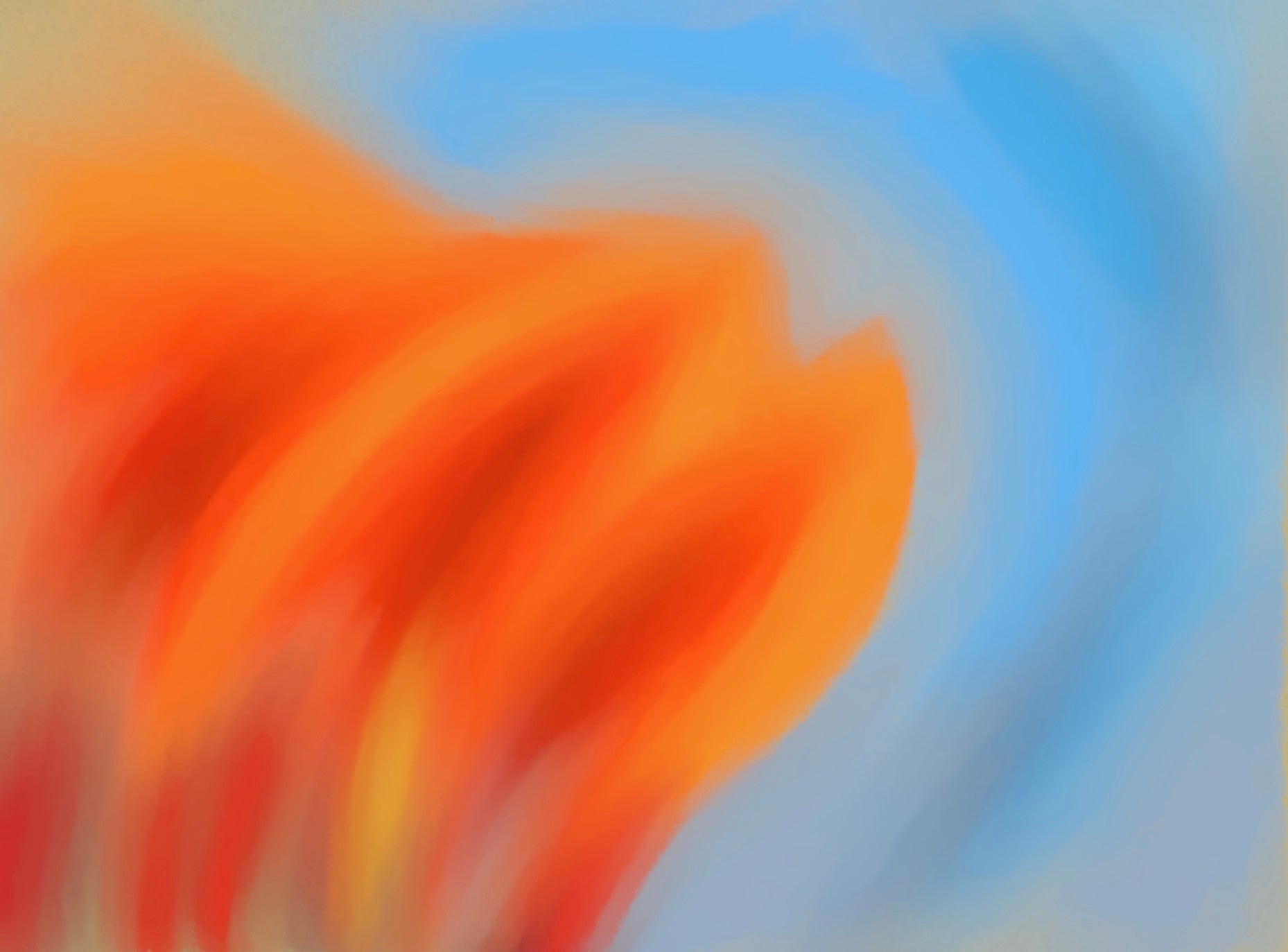 Flame on Blue