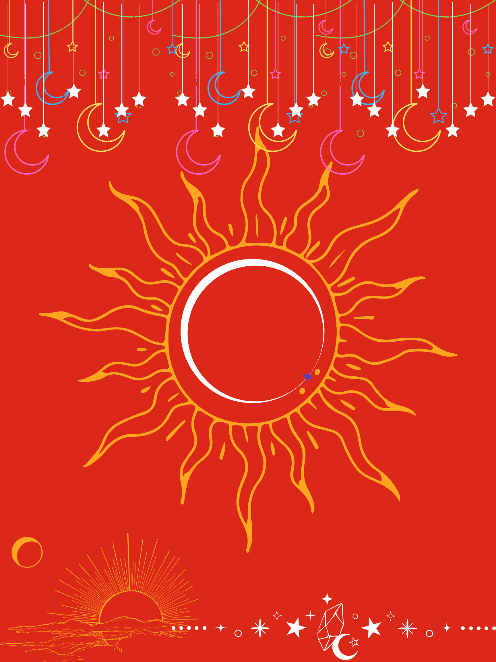 Sunstar Moonbeam Universe on red