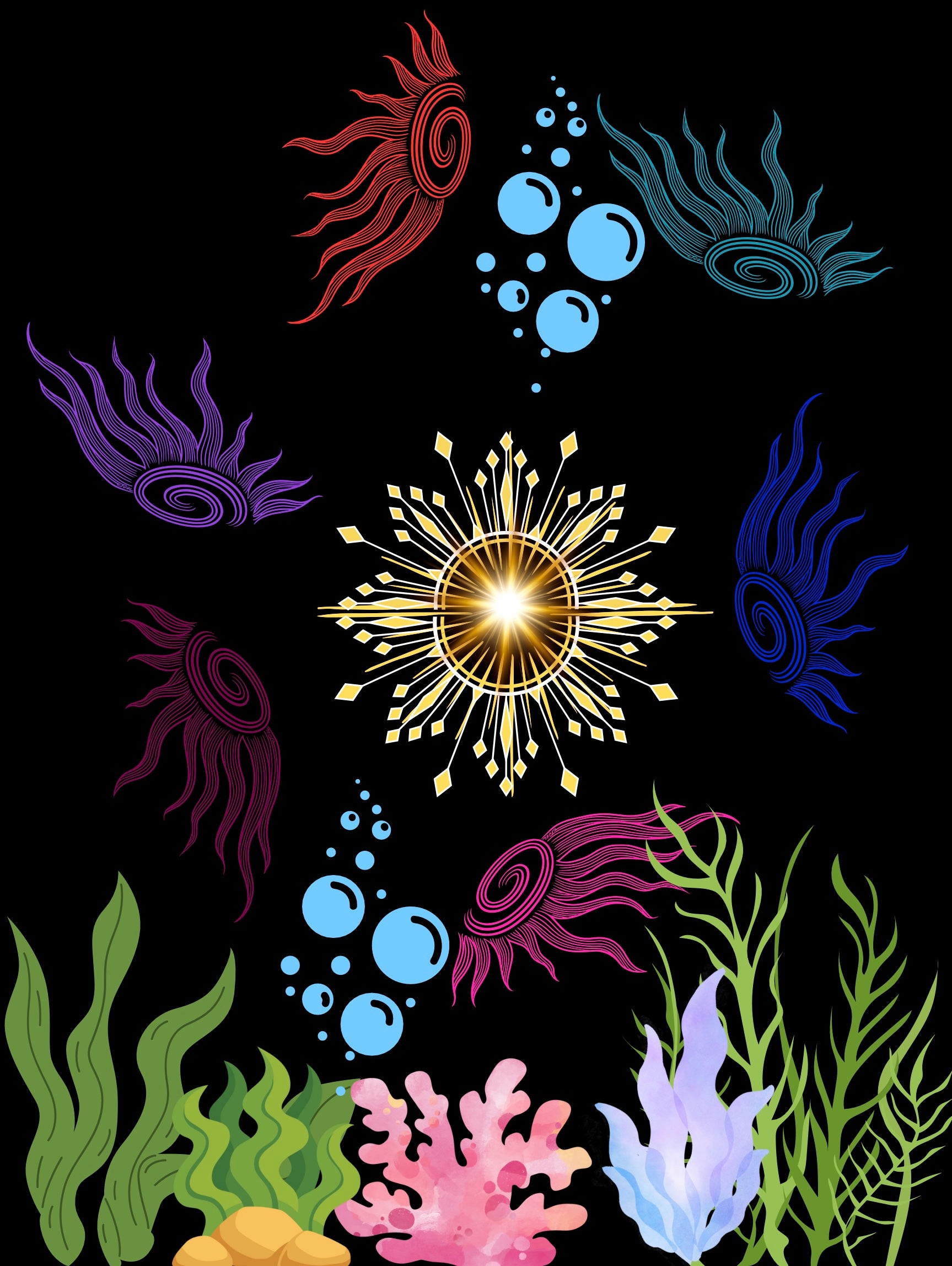 underwater creature features in Black