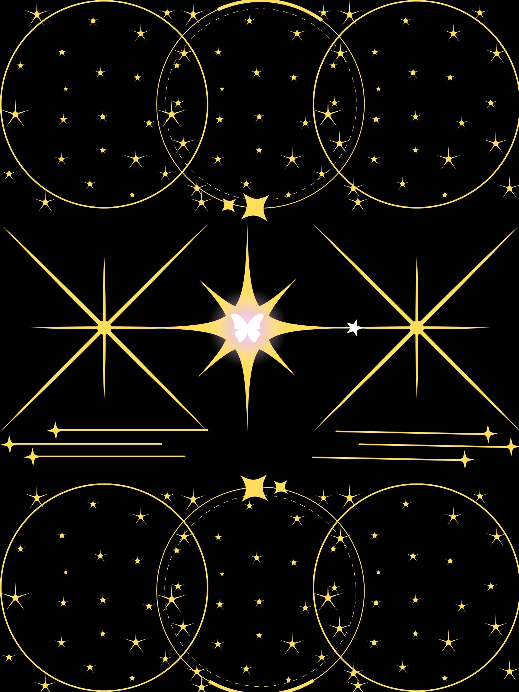 butterfly universe Black & Gold