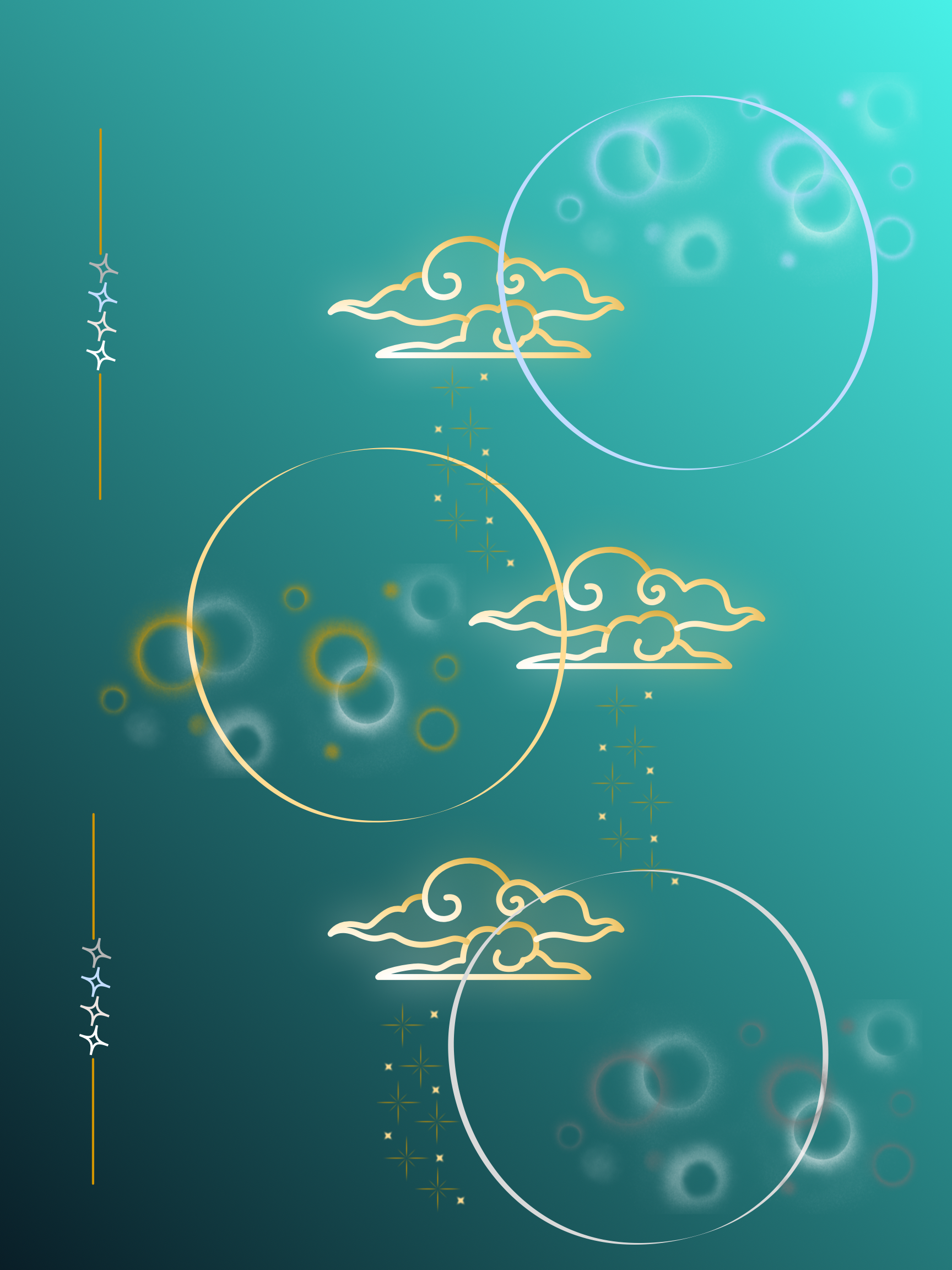 coral sea blue light in Rings