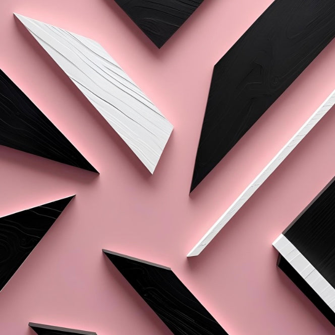 pink modern red white and black