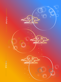 orange red purple light in Rings