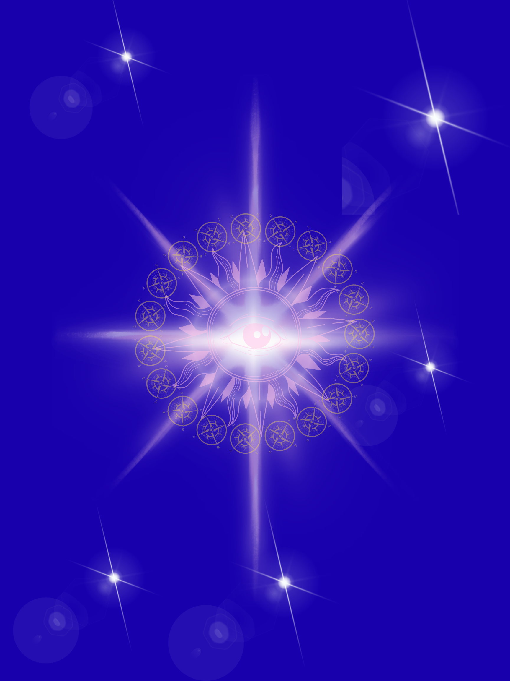 the eye of light in Blue